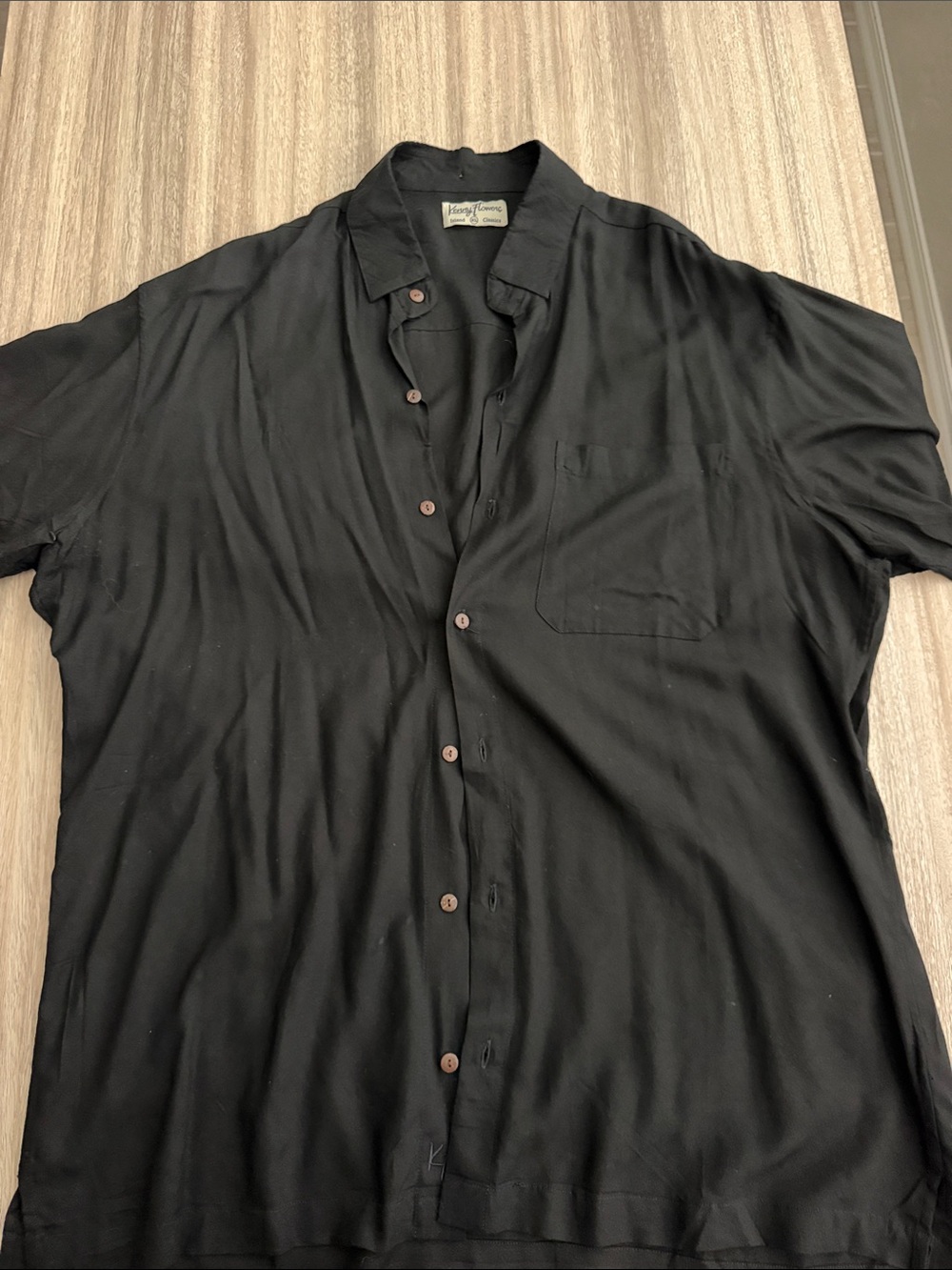 Kenny Flowers Black Short-Sleeve Button Down Shirt